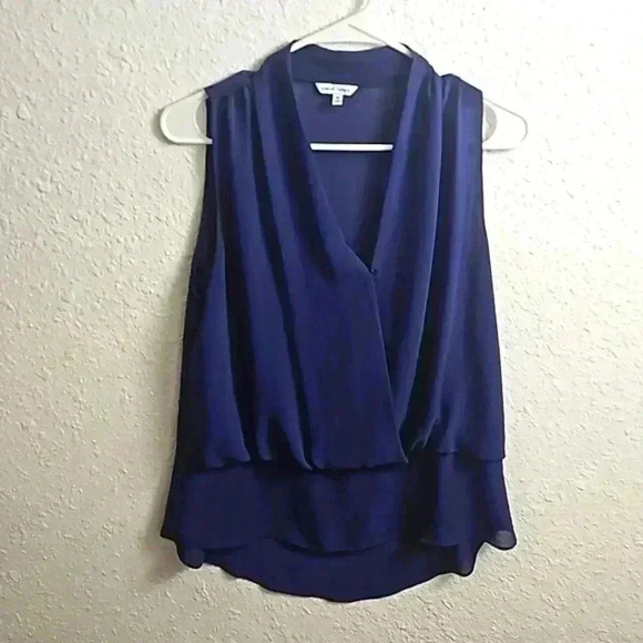 Naked Zebra Tops - Naked Zebra Blue Sleeveless Shirt